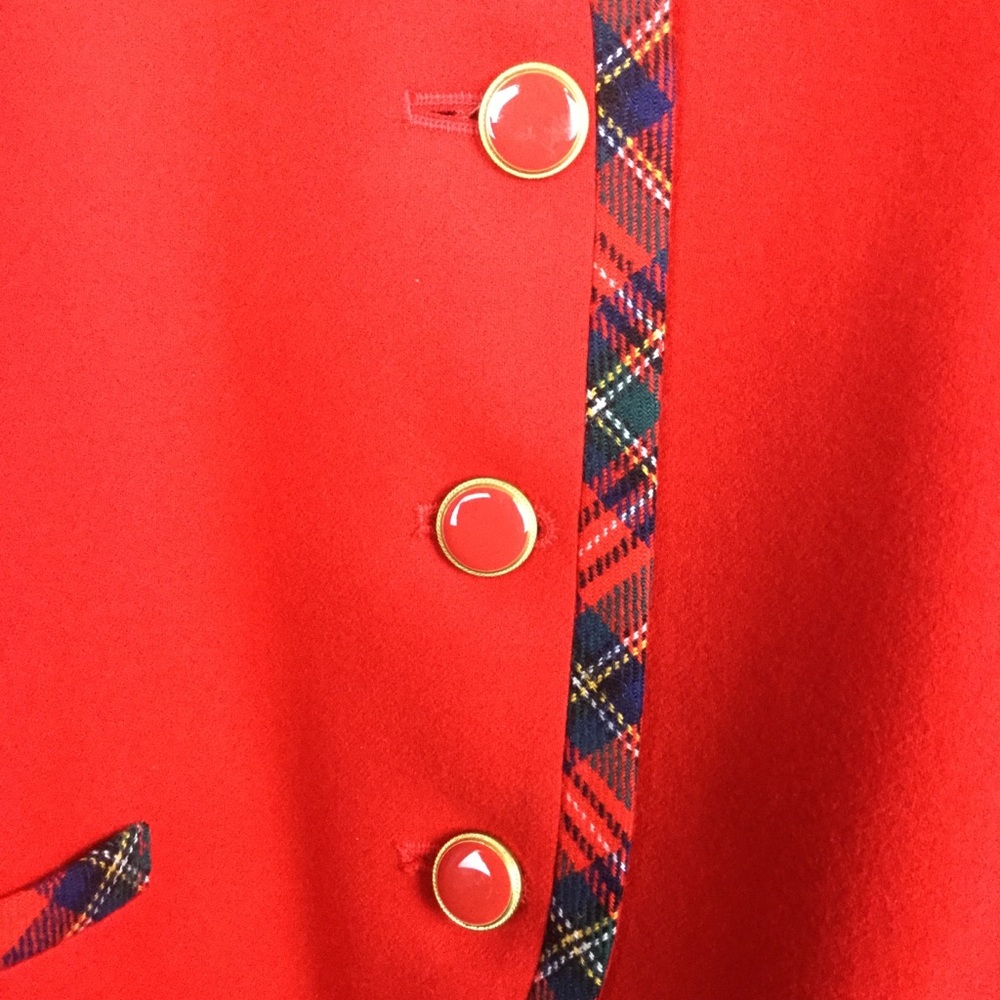 Pendleton Plaid Trim Vintage Virgin Wool Blazer - image 5